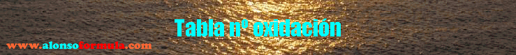 Tabla n� oxidaci�n