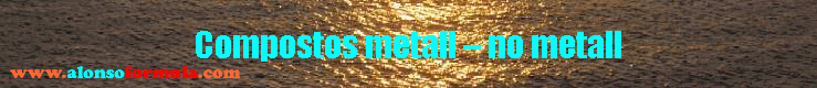 Compostos metall – no metall
