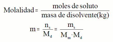 Formula de moles